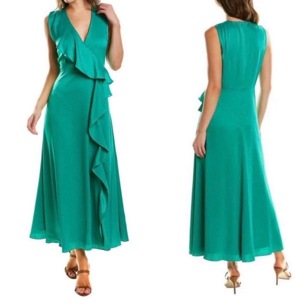 Ted Baker London Emerald Green Ruffle Maxi Dress